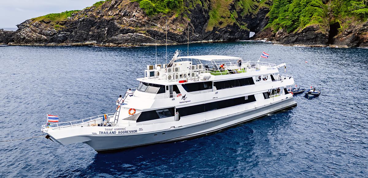 Thailand Aggressor liveaboard yacht at sea